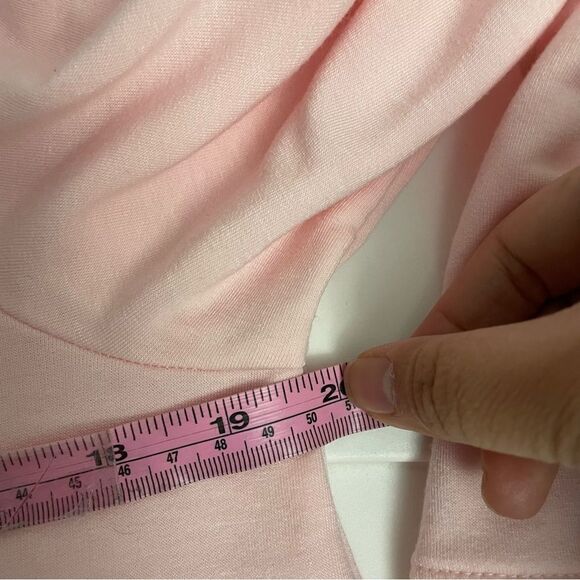 PUREJILL luxe Tencel Powder Pink‎ Longsleeve Round Neck Tunic Top size medium - Picture 7 of 11